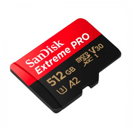 SanDisk SD 512GB Micro Extreme Pro 200MB/s A2 C10 V30 UHS-I US+Ad